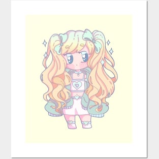 Pastel Chibi Girl Posters and Art